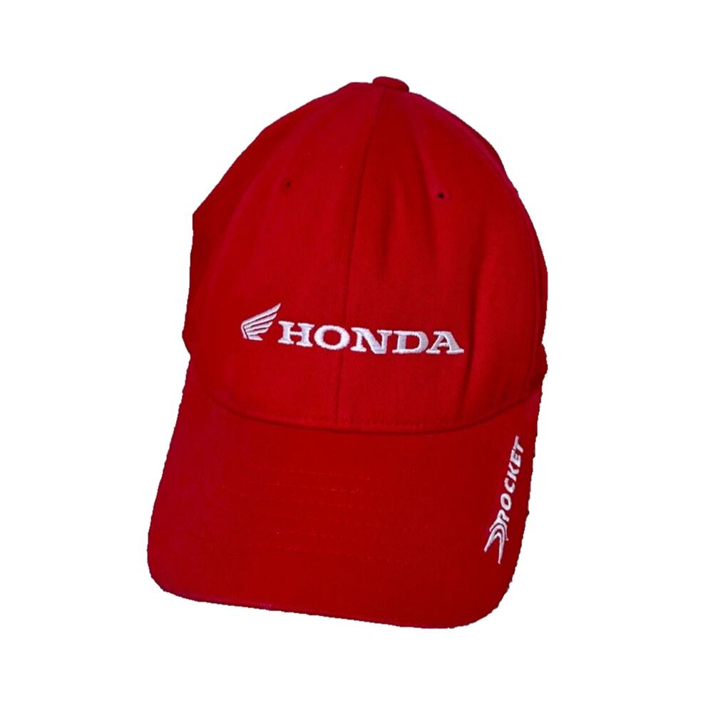 Honda Joe Rocket Hat Cap Red Flexfit Size S-M Embroidered Logo Fitted GUC